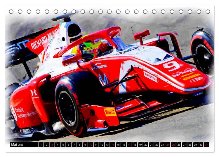 Produktbild: Deutsche in der Formel 1 (Tischkalender 2026 DIN A5 quer), CALVENDO Monatskalender