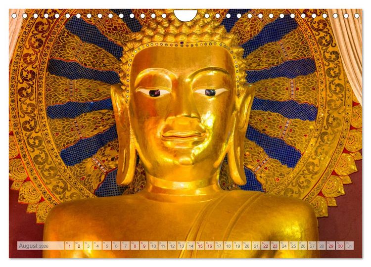 Produktbild: BUDDHA - Buddhistische Tempel in Nordthailand (Wandkalender 2026 DIN A4 quer), CALVENDO Monatskalender