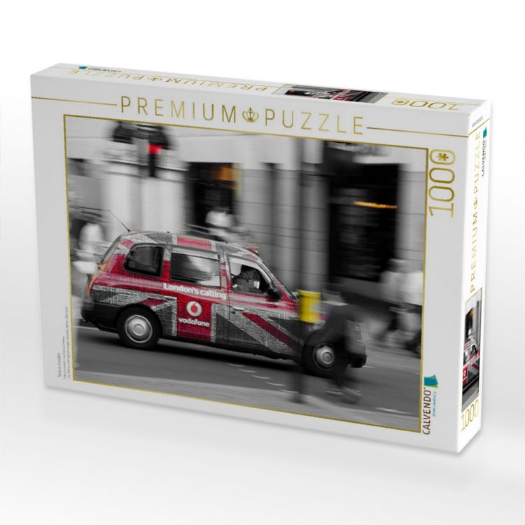 Produktbild: CALVENDO Puzzle Taxis in London | 1000 Teile Lege-Gr&ouml;&szlig;e 64x48cm Foto-Puzzle f&uuml;r gl&uuml;ckliche Stunden
