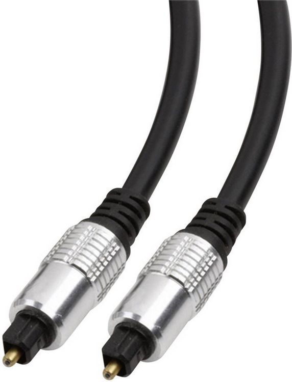 Produktbild: Toslink Digital-Audio Anschlusskabel [1x Toslink-Stecker (ODT) - 1x Toslink-Stecker (ODT)] 1.50 m Schwarz SuperSoft-Ummantelung SpeaKa Professional