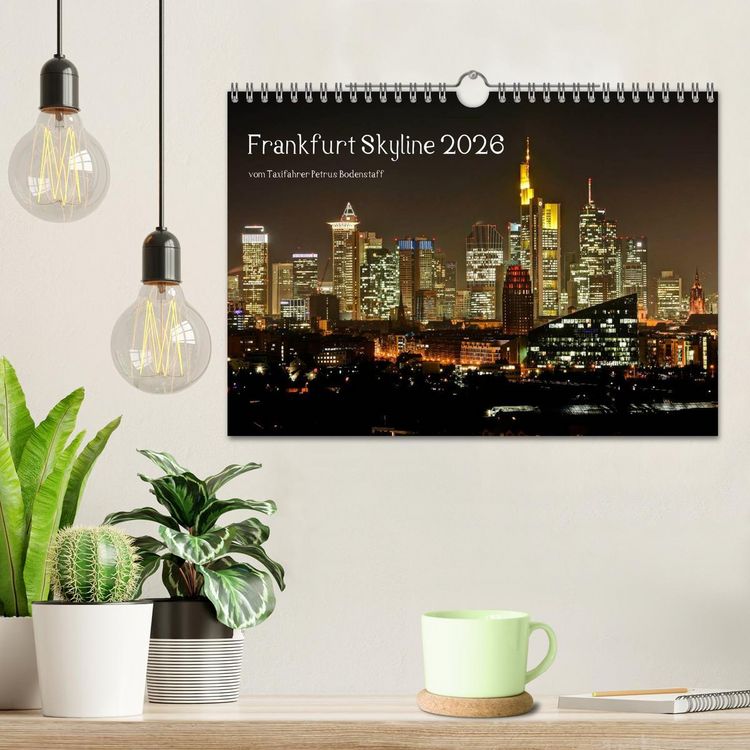 Produktbild: Frankfurt Skyline von Petrus Bodenstaff (Wandkalender 2026 DIN A4 quer), CALVENDO Monatskalender