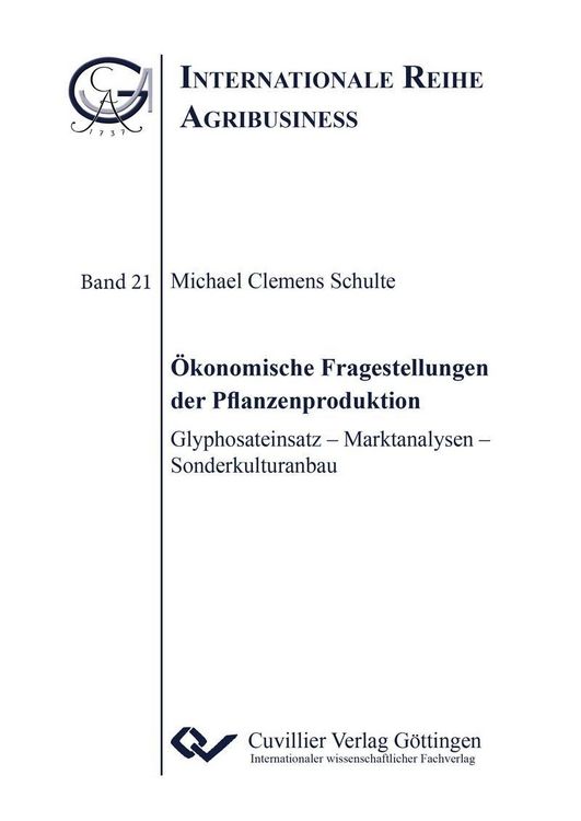 Produktbild: &Ouml;konomische Fragestellungen der Pflanzenproduktion