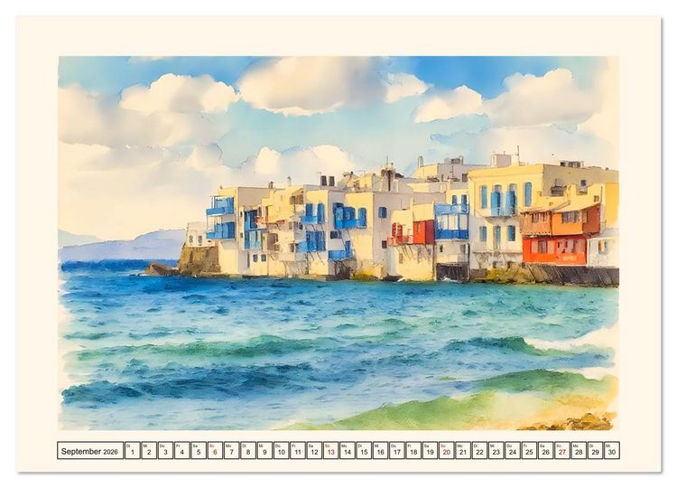 Produktbild: Zauberhafte griechische Inselwelt (Wandkalender 2026 DIN A3 quer), CALVENDO Monatskalender
