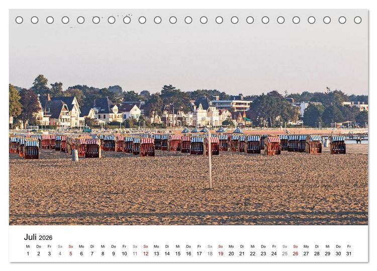 Produktbild: Ostseeheilbad Travem&uuml;nde - L&uuml;becks sch&ouml;nste Tochter (Tischkalender 2026 DIN A5 quer), CALVENDO Monatskalender