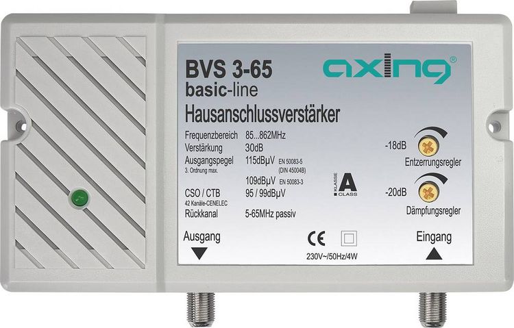Produktbild: Axing BVS 3-65 Kabel-TV Verst&auml;rker 30 dB