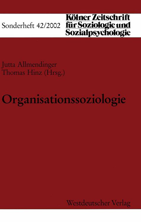 Produktbild: Organisationssoziologie