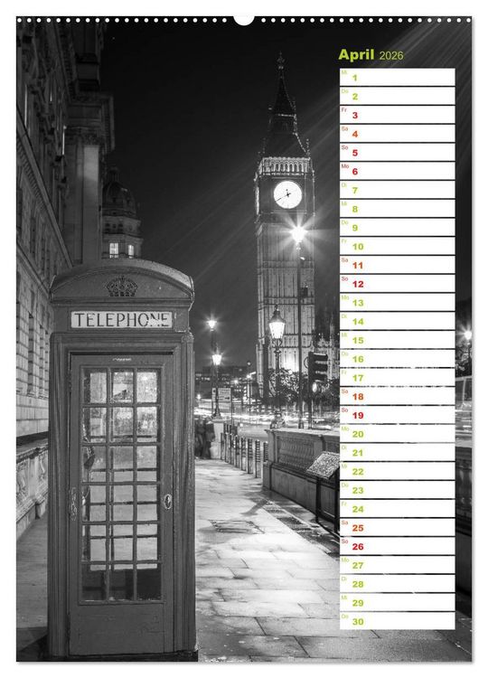 Produktbild: Big City London (hochwertiger Premium Wandkalender 2026 DIN A2 hoch), Kunstdruck in Hochglanz