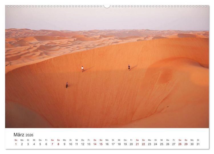 Produktbild: Die D&uuml;nen in der W&uuml;ste von Abu Dhabi (Wandkalender 2026 DIN A2 quer), CALVENDO Monatskalender
