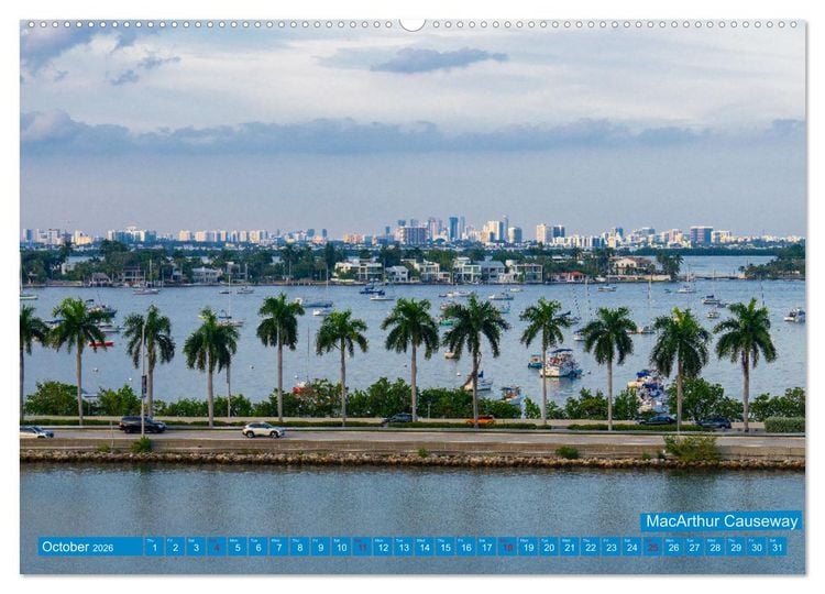 Produktbild: Colorful Miami (High Quality Premium Wall Calendar 2026 DIN A2 landscape),CALVENDO 12 Month Wall Calendar