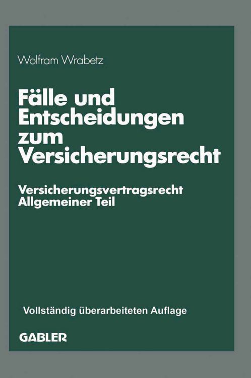 Produktbild: F&auml;lle und Entscheidungen zum Versicherungsrecht