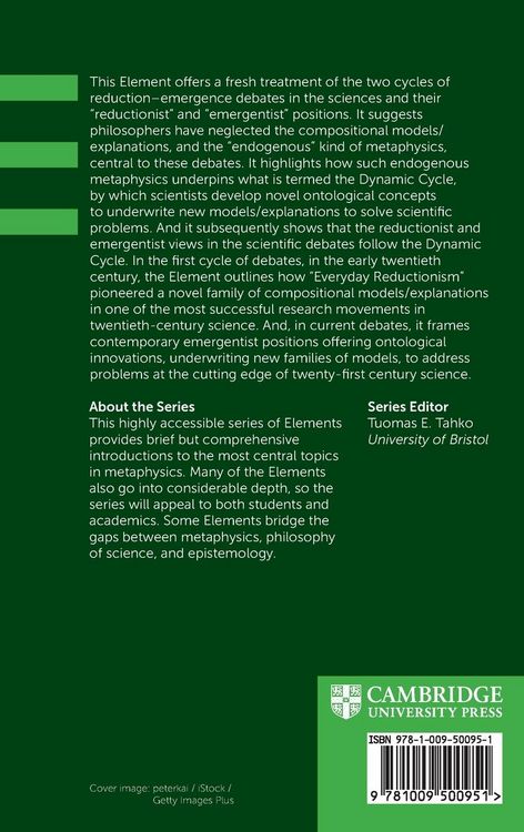 Produktbild: Reduction, Emergence and the Metaphysics in Science