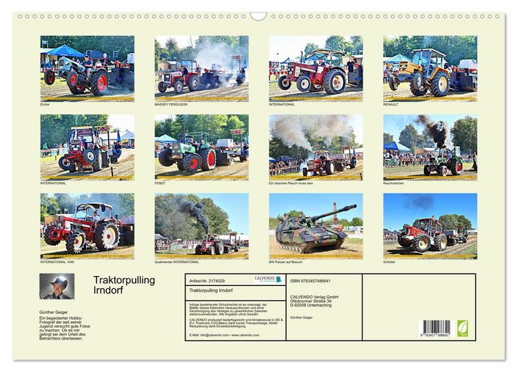 Produktbild: Traktorpulling Irndorf (Wandkalender 2026 DIN A2 quer), CALVENDO Monatskalender