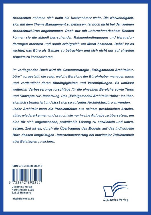 Produktbild: Architekten sind (keine) Unternehmer: Das Architekturb&uuml;ro als KMU