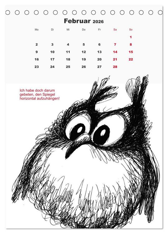 Produktbild: Vor dem Spiegel 2026 (Tischkalender 2026 DIN A5 hoch), CALVENDO Monatskalender