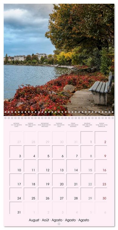 Produktbild: Evasion &agrave; Montreux (Calendrier mural carr&eacute; 2026 30x30 cm) Calendrier double avec une page pour vos prises de notes