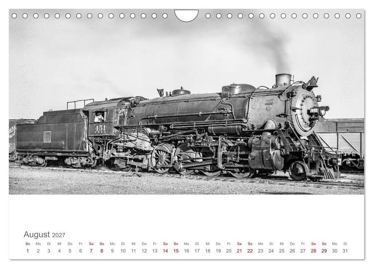 Produktbild: US-Dampflokomotiven (Wandkalender 2027 DIN A4 quer), CALVENDO Monatskalender