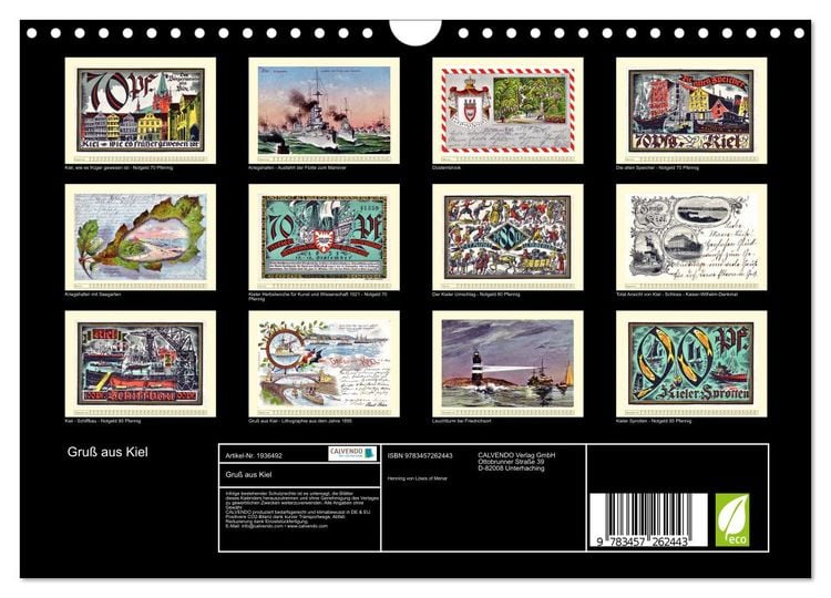 Produktbild: Gru&szlig; aus Kiel (Wandkalender 2026 DIN A4 quer), CALVENDO Monatskalender