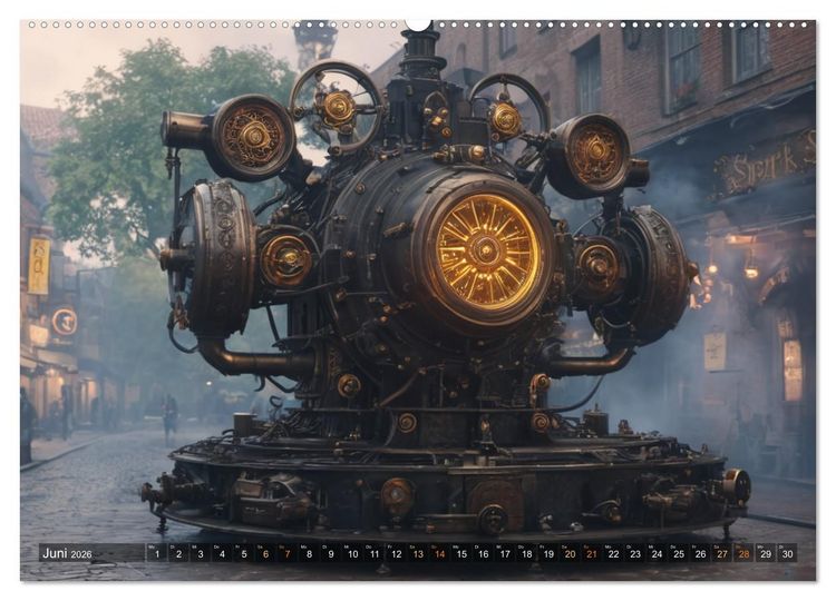Produktbild: Steampunk Maschinen der Stra&szlig;e (hochwertiger Premium Wandkalender 2026 DIN A2 quer), Kunstdruck in Hochglanz