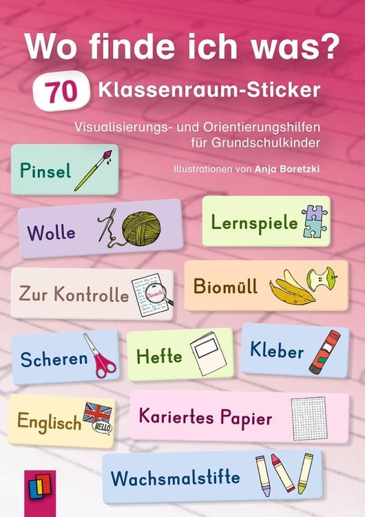 Produktbild: Wo finde ich was? 70 Klassenraum-Sticker