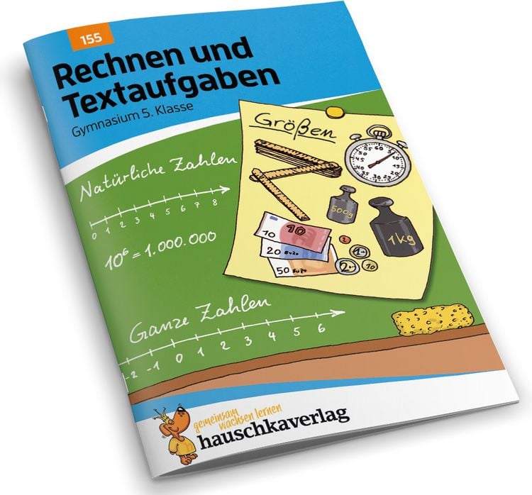 Produktbild: Rechnen und Textaufgaben - Gymnasium 5. Klasse, A5-Heft
