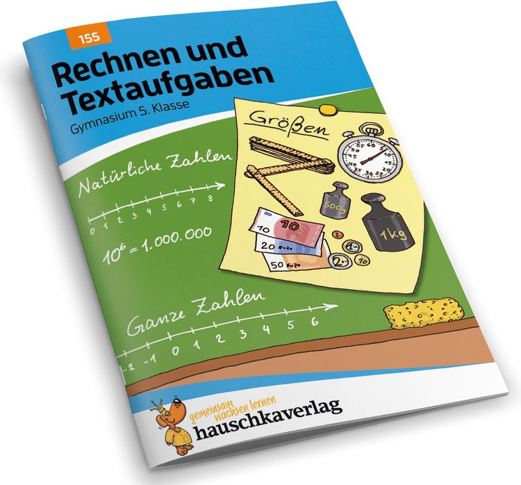 Produktbild: Rechnen und Textaufgaben - Gymnasium 5. Klasse, A5-Heft