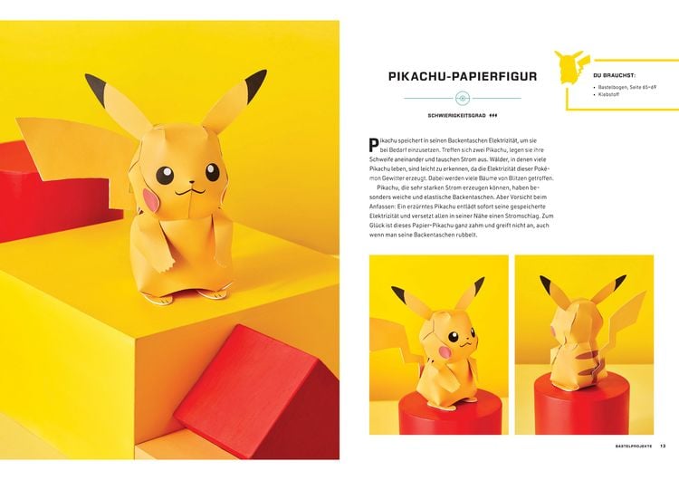 Produktbild: Pok&eacute;mon: Das gro&szlig;e Pok&eacute;mon-Bastelbuch - Die sch&ouml;nsten Bastelideen aus Papier