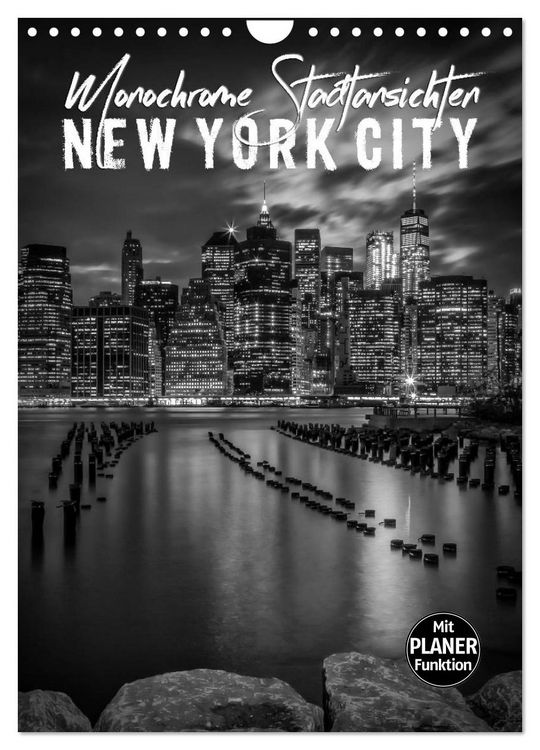 Produktbild: NEW YORK CITY Monochrome Stadtansichten (Wandkalender 2026 DIN A4 hoch), CALVENDO Monatskalender