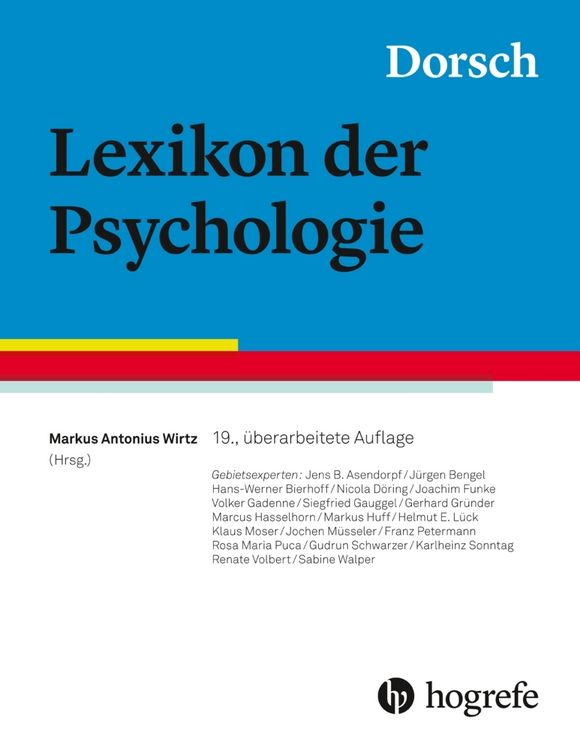 Produktbild: Dorsch - Lexikon der Psychologie