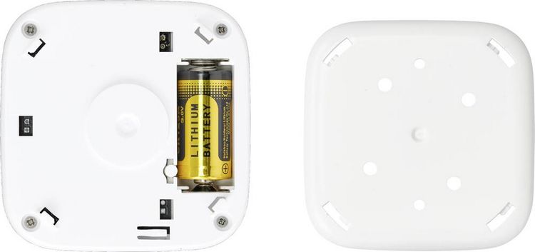 Produktbild: Sygonix SY-5040174 Funk-Rauchwarnmelder inkl. 5 Jahres-Batterie, vernetzbar batteriebetrieben (B x H x T) 76 x 76 x 29 mm