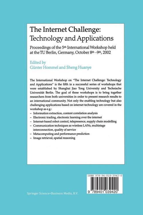 Produktbild: The Internet Challenge: Technology and Applications