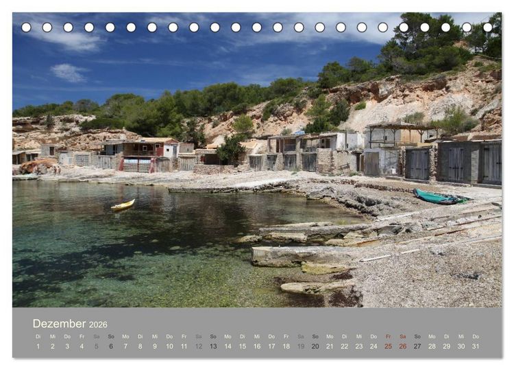 Produktbild: Ibiza - Spanien (Tischkalender 2026 DIN A5 quer), CALVENDO Monatskalender