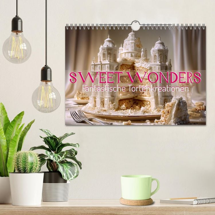 Produktbild: Sweet Wonders. Fantastische Tortenkreationen (Wandkalender 2026 DIN A4 quer), CALVENDO Monatskalender