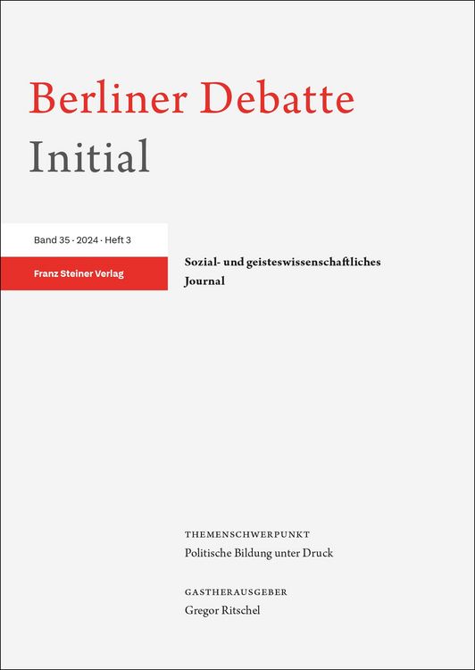 Produktbild: Berliner Debatte Initial 35 (2024) 3