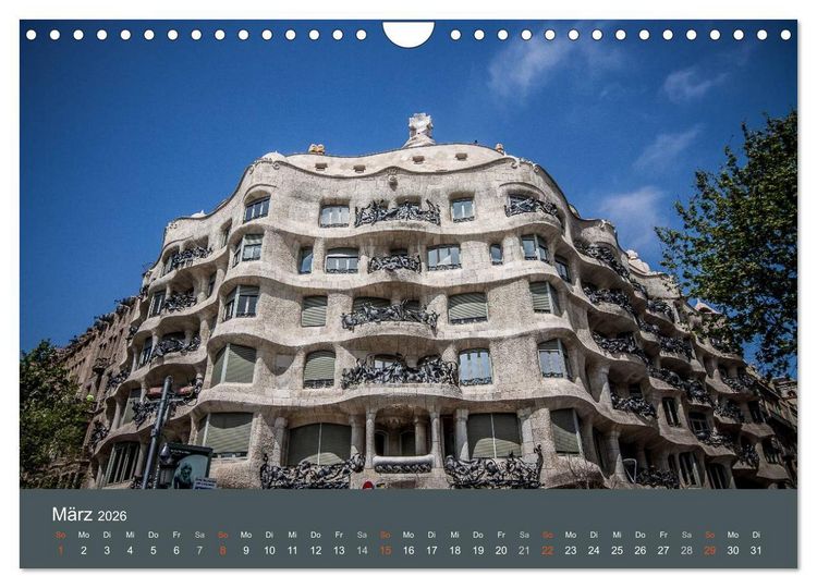 Produktbild: Barcelona - Faszinierende Architektur (Wandkalender 2026 DIN A4 quer), CALVENDO Monatskalender