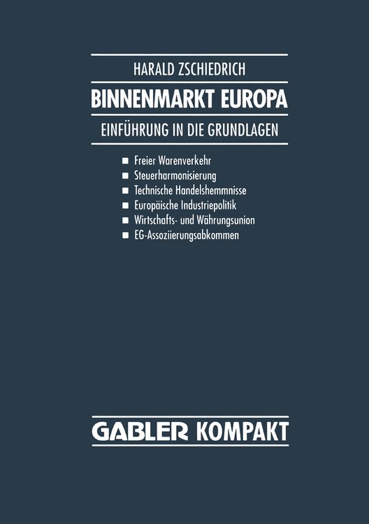 Produktbild: Binnenmarkt Europa