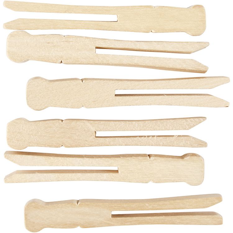 Produktbild: Creativ Company W&auml;scheklammern, L 9,5 cm, B 1,4 cm, 100 Stk