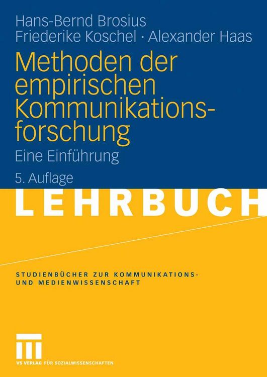 Produktbild: Methoden der empirischen Kommunikationsforschung