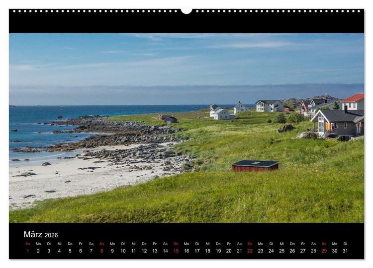 Produktbild: Sommer auf den Lofoten (hochwertiger Premium Wandkalender 2026 DIN A2 quer), Kunstdruck in Hochglanz