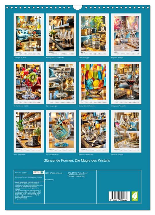 Produktbild: Gl&auml;nzende Formen. Die Magie des Kristalls (Wandkalender 2026 DIN A3 hoch), CALVENDO Monatskalender