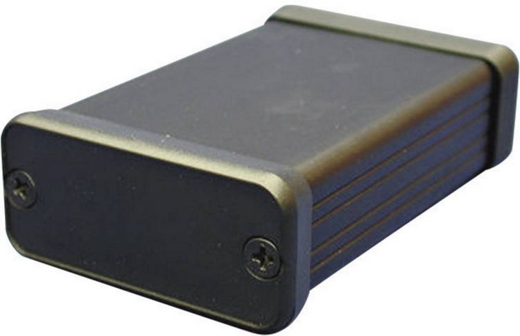 Produktbild: Hammond Electronics 1455J1201BK Profil-Geh&auml;use 120 x 78 x 27 Aluminium Schwarz 1St.