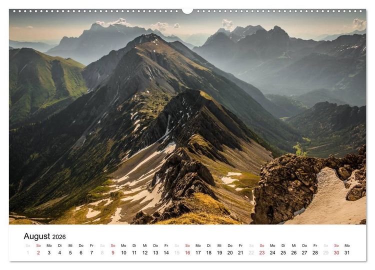 Produktbild: Bergpixel "kreuz und quer durch die Alpen" (hochwertiger Premium Wandkalender 2026 DIN A2 quer), Kunstdruck in Hochglanz