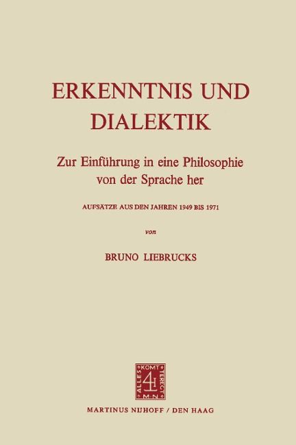 Produktbild: Erkenntnis und Dialektik