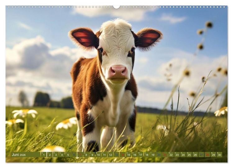 Produktbild: Tierkinder auf dem Land (Wandkalender 2026 DIN A2 quer), CALVENDO Monatskalender