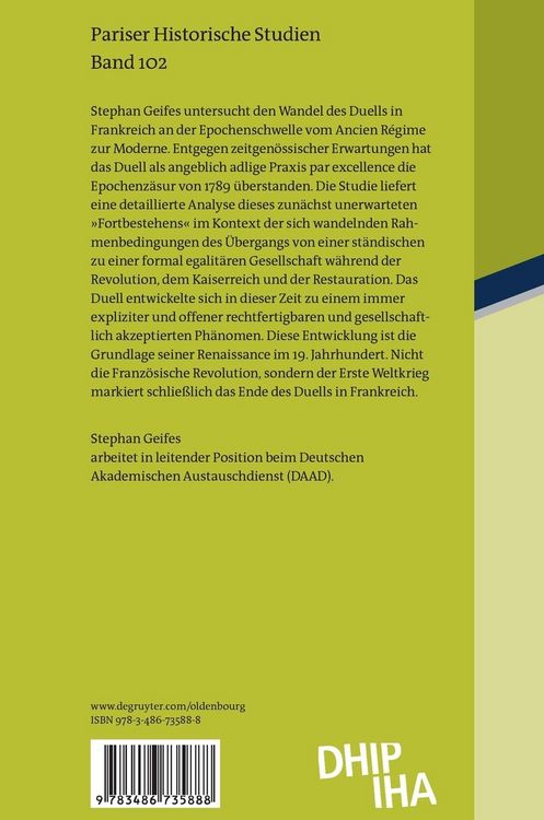 Produktbild: Das Duell in Frankreich 1789-1830