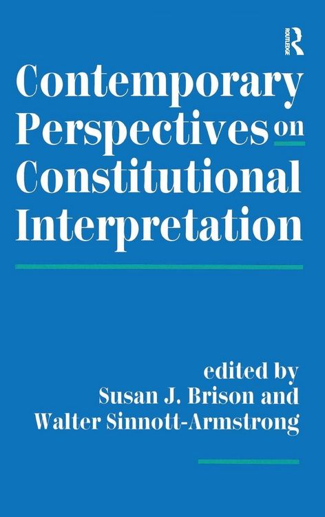 Produktbild: Contemporary Perspectives On Constitutional Interpretation