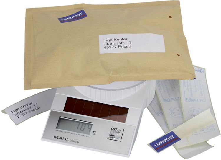 Produktbild: Maul MAULtronic S 2000 Briefwaage 1512002 W&auml;gebereich (max.) 2kg Ablesbarkeit 0.5g Wei&szlig;