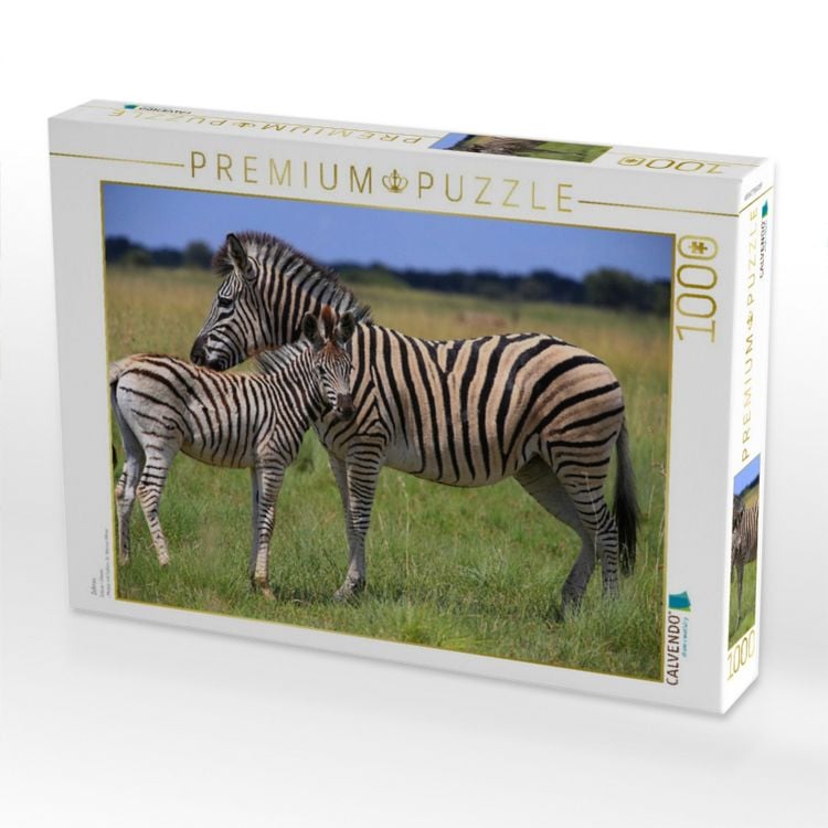 Produktbild: CALVENDO Puzzle Zebras | 1000 Teile Lege-Gr&ouml;&szlig;e 64x48cm Foto-Puzzle f&uuml;r gl&uuml;ckliche Stunden