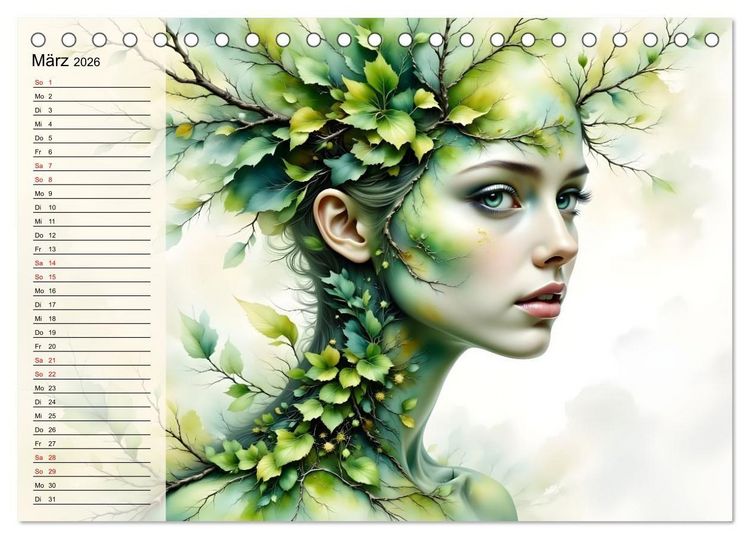 Produktbild: Waldgeborene Eleganz (Tischkalender 2026 DIN A5 quer), CALVENDO Monatskalender