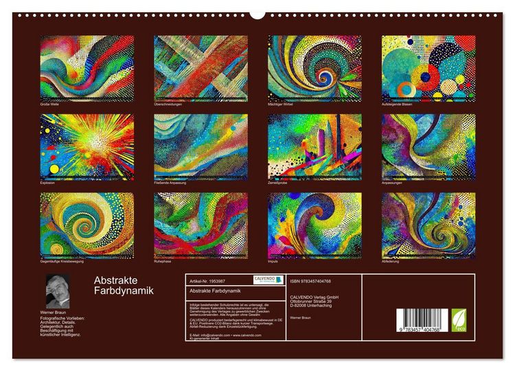 Produktbild: Abstrakte Farbdynamik (hochwertiger Premium Wandkalender 2026 DIN A2 quer), Kunstdruck in Hochglanz