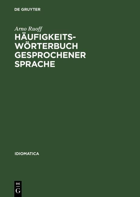 Produktbild: H&auml;ufigkeitsw&ouml;rterbuch gesprochener Sprache